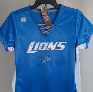NFL Women's Draft Lace Front Tshirt, Size Large, Color Blue